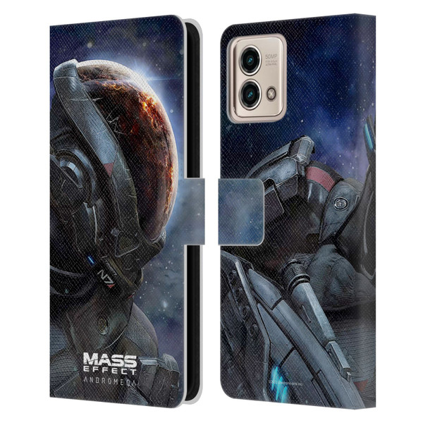 EA Bioware Mass Effect Andromeda Graphics Key Art 2017 Leather Book Wallet Case Cover For Motorola Moto G Stylus 5G 2023