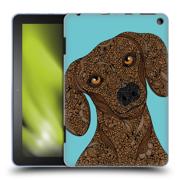Valentina Dogs Dachshund Soft Gel Case for Amazon Fire HD 8/Fire HD 8 Plus 2020