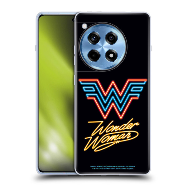 Wonder Woman 1984 Logo Art Neon Soft Gel Case for OnePlus 12R