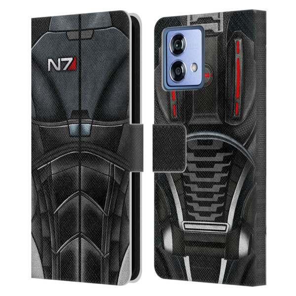 EA Bioware Mass Effect Armor Collection N7 Leather Book Wallet Case Cover For Motorola Moto G84 5G