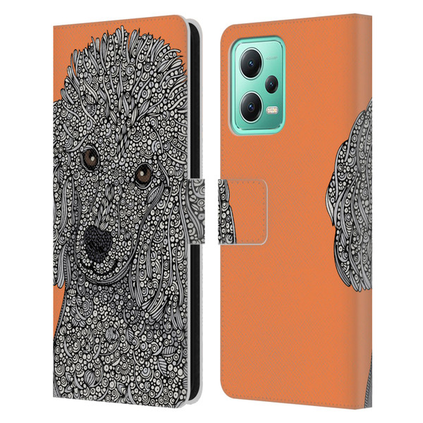 Valentina Dogs Poodle Leather Book Wallet Case Cover For Xiaomi Redmi Note 12 5G