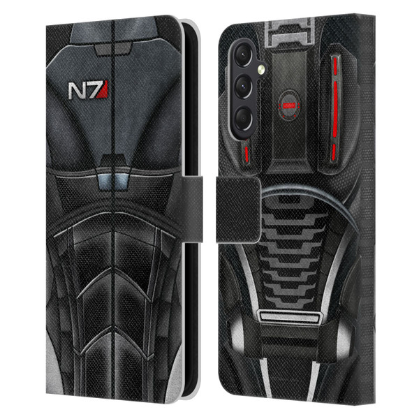EA Bioware Mass Effect Armor Collection N7 Leather Book Wallet Case Cover For Samsung Galaxy A24 4G / M34 5G