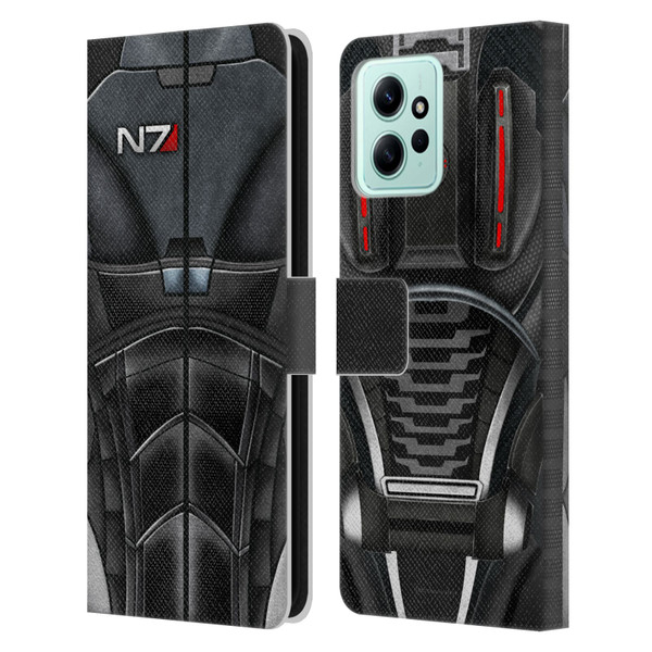 EA Bioware Mass Effect Armor Collection N7 Leather Book Wallet Case Cover For Xiaomi Redmi 12