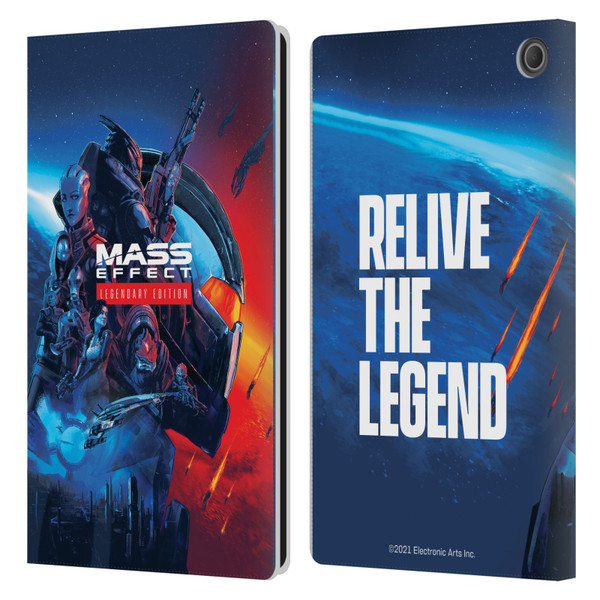 EA Bioware Mass Effect Legendary Graphics Key Art Leather Book Wallet Case Cover For Amazon Fire Max 11 2023