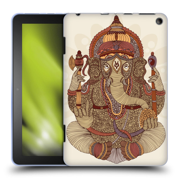 Valentina Symbols Illustration Ganesha Soft Gel Case for Amazon Fire HD 8/Fire HD 8 Plus 2020