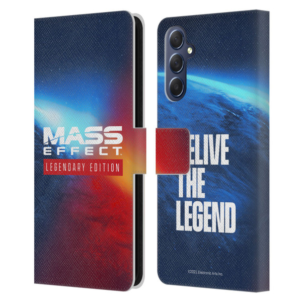 EA Bioware Mass Effect Legendary Graphics Logo Key Art Leather Book Wallet Case Cover For Samsung Galaxy M54 5G