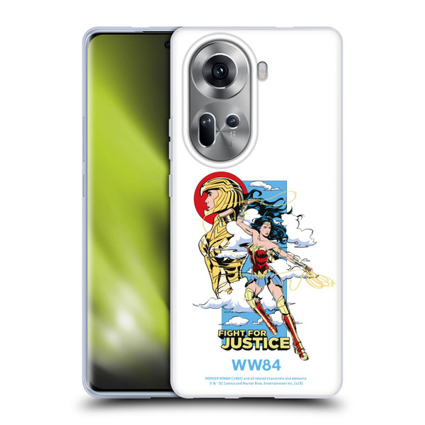 Wonder Woman 1984 Retro Art Fight For Justice Soft Gel Case for OPPO Reno11