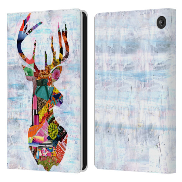 Artpoptart Animals Deer Leather Book Wallet Case Cover For Amazon Fire 7 2022