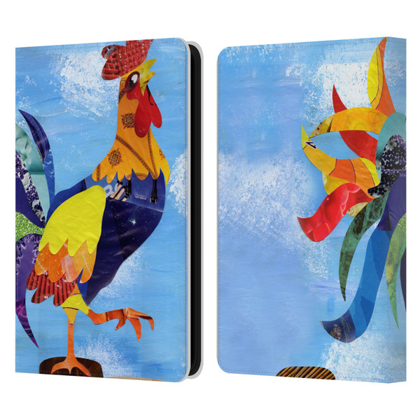 Artpoptart Animals Colorful Rooster Leather Book Wallet Case Cover For Amazon Kindle 11th Gen 6in 2022