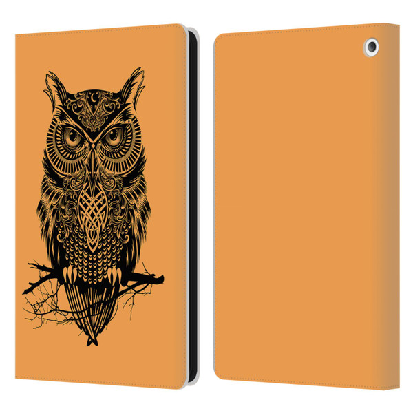 Rachel Caldwell Animals 3 Owl 2 Leather Book Wallet Case Cover For Amazon Fire HD 8/Fire HD 8 Plus 2020