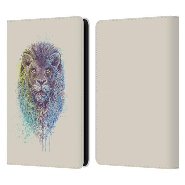 Rachel Caldwell Animals 3 Lion Leather Book Wallet Case Cover For Amazon Kindle Paperwhite 5 (2021)