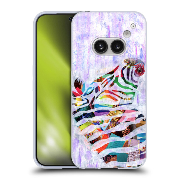 Artpoptart Animals Purple Zebra Soft Gel Case for Nothing Phone (2a)