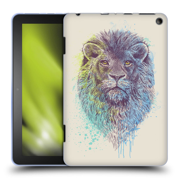 Rachel Caldwell Animals 3 Lion Soft Gel Case for Amazon Fire HD 8/Fire HD 8 Plus 2020