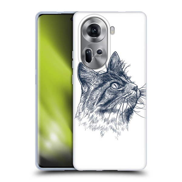 Rachel Caldwell Animals 3 Cat Soft Gel Case for OPPO Reno11