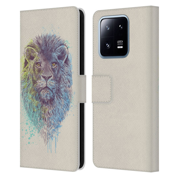 Rachel Caldwell Animals 3 Lion Leather Book Wallet Case Cover For Xiaomi 13 Pro 5G