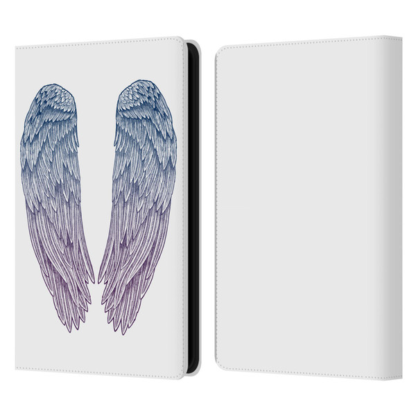 Rachel Caldwell Illustrations Angel Wings Leather Book Wallet Case Cover For Amazon Kindle Paperwhite 5 (2021)