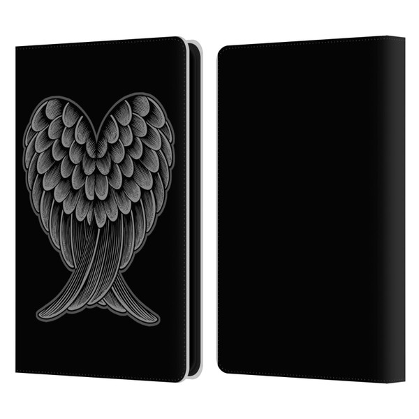 Rachel Caldwell Illustrations Heart Wings Leather Book Wallet Case Cover For Amazon Kindle Paperwhite 5 (2021)