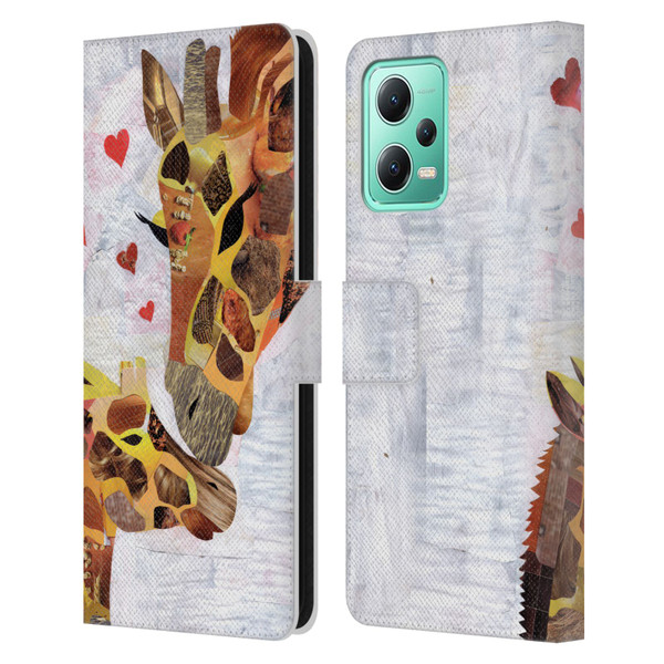 Artpoptart Animals Sweet Giraffes Leather Book Wallet Case Cover For Xiaomi Redmi Note 12 5G