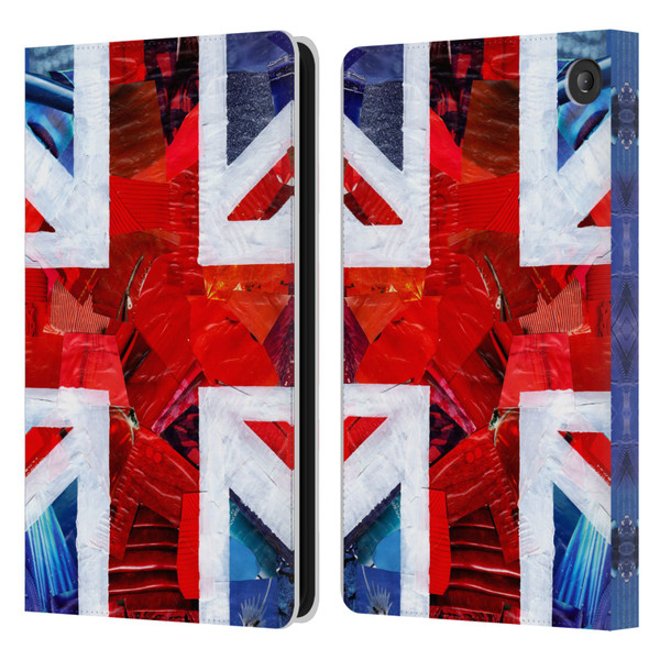 Artpoptart Flags Union Jack Leather Book Wallet Case Cover For Amazon Fire 7 2022