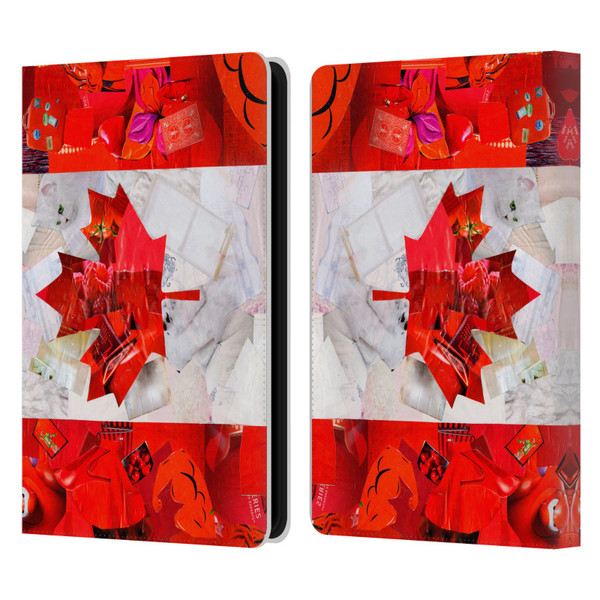 Artpoptart Flags Canada Leather Book Wallet Case Cover For Amazon Kindle Paperwhite 5 (2021)