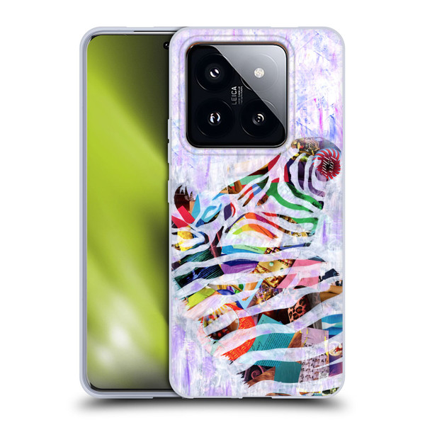 Artpoptart Animals Purple Zebra Soft Gel Case for Xiaomi 14 Pro