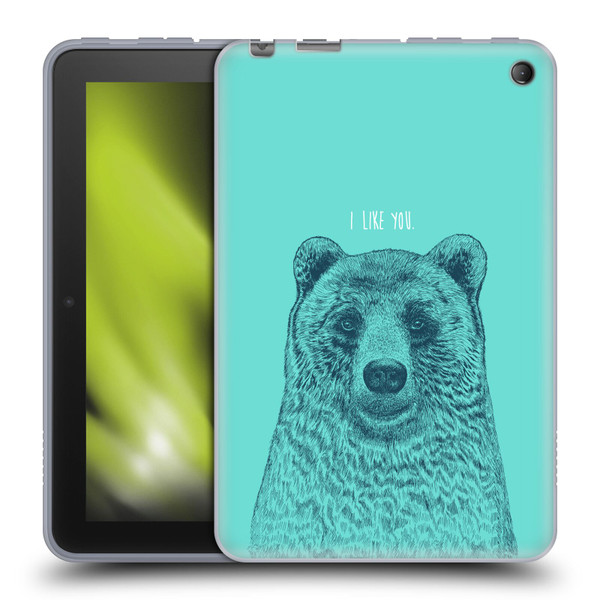 Rachel Caldwell Illustrations Bear Root Soft Gel Case for Amazon Fire 7 2022