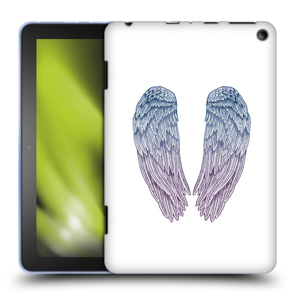 Rachel Caldwell Illustrations Angel Wings Soft Gel Case for Amazon Fire HD 8/Fire HD 8 Plus 2020