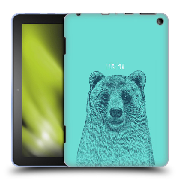 Rachel Caldwell Illustrations Bear Root Soft Gel Case for Amazon Fire HD 8/Fire HD 8 Plus 2020