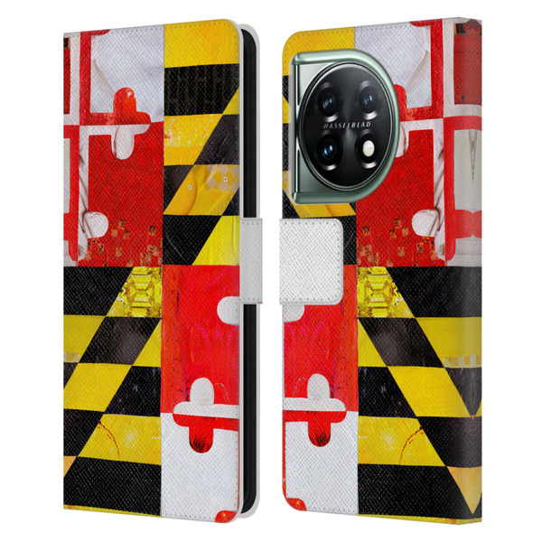Artpoptart Flags Maryland Leather Book Wallet Case Cover For OnePlus 11 5G