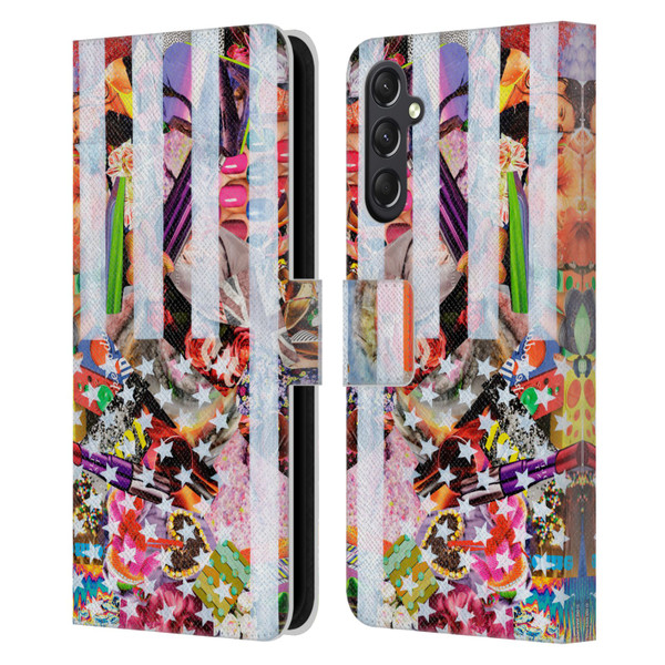 Artpoptart Flags Murican Leather Book Wallet Case Cover For Samsung Galaxy A24 4G / M34 5G