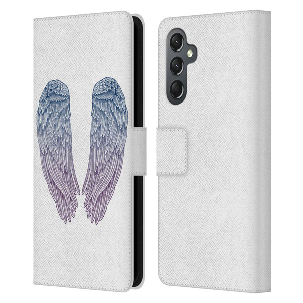 Rachel Caldwell Illustrations Angel Wings Leather Book Wallet Case Cover For Samsung Galaxy A25 5G