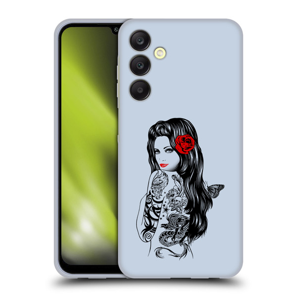 Rachel Caldwell Illustrations Tattoo Girl Soft Gel Case for Samsung Galaxy A25 5G