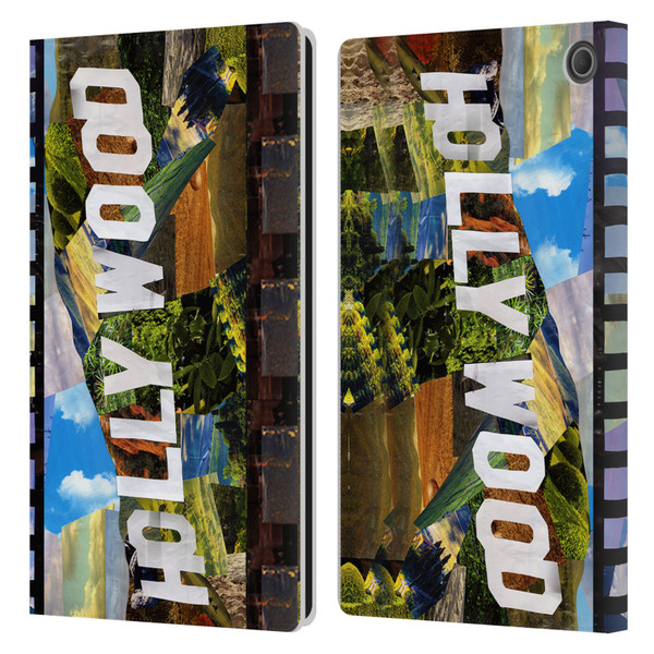 Artpoptart Travel Hollywood Leather Book Wallet Case Cover For Amazon Fire Max 11 2023