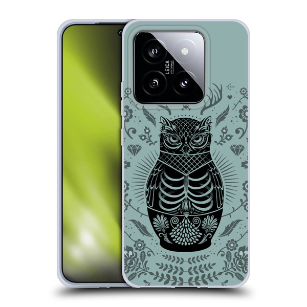 Rachel Caldwell Illustrations Owl Doll Soft Gel Case for Xiaomi 14