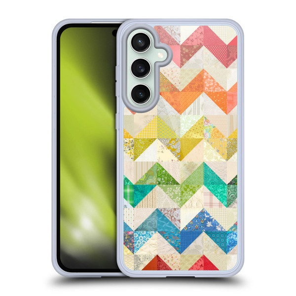 Rachel Caldwell Patterns Zigzag Quilt Soft Gel Case for Samsung Galaxy S23 FE 5G