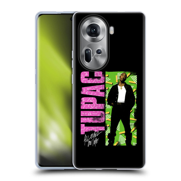 Tupac Shakur Key Art Distressed Look Soft Gel Case for OPPO Reno11