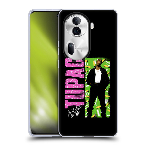 Tupac Shakur Key Art Distressed Look Soft Gel Case for OPPO Reno11 Pro