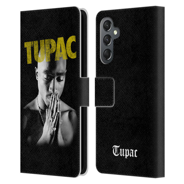 Tupac Shakur Key Art Golden Leather Book Wallet Case Cover For Samsung Galaxy A25 5G