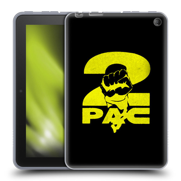 Tupac Shakur Logos Yellow Fist Soft Gel Case for Amazon Fire 7 2022