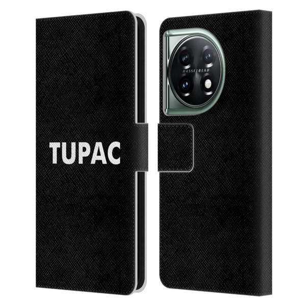 Tupac Shakur Logos Sans Serif Leather Book Wallet Case Cover For OnePlus 11 5G