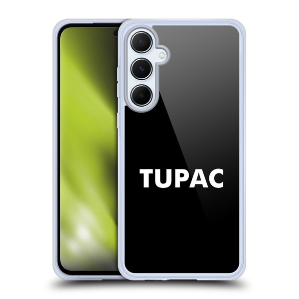 Tupac Shakur Logos Sans Serif Soft Gel Case for Samsung Galaxy A55 5G