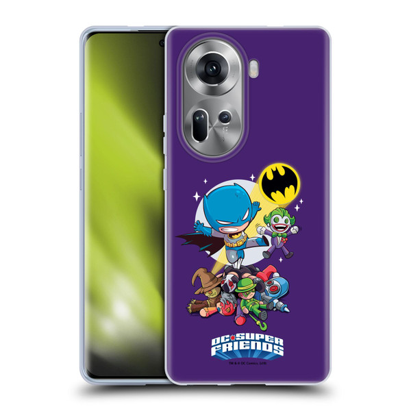 Super Friends DC Comics Toddlers Composed Art Batman Soft Gel Case for OPPO Reno11