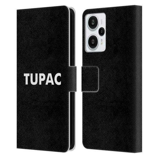 Tupac Shakur Logos Sans Serif Leather Book Wallet Case Cover For Xiaomi Redmi Note 12T