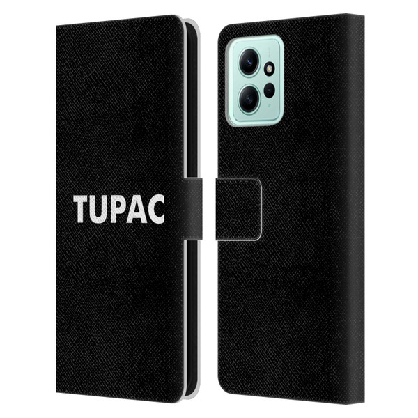 Tupac Shakur Logos Sans Serif Leather Book Wallet Case Cover For Xiaomi Redmi 12