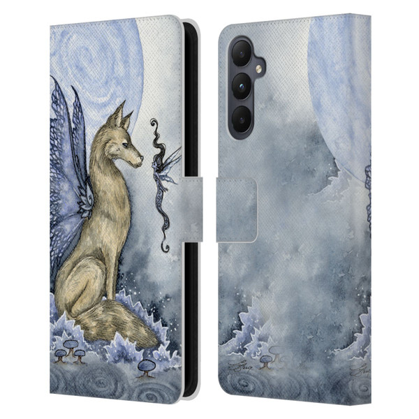 Amy Brown Folklore Wolf Moon Leather Book Wallet Case Cover For Samsung Galaxy A05s