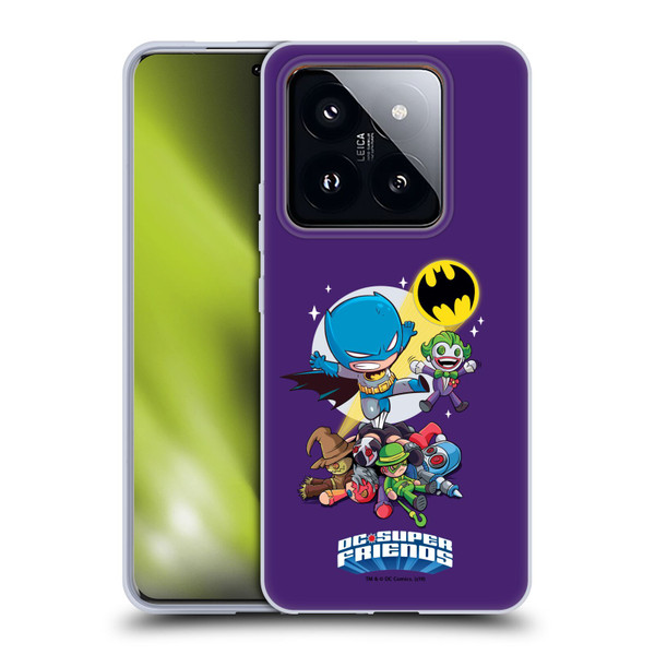 Super Friends DC Comics Toddlers Composed Art Batman Soft Gel Case for Xiaomi 14 Pro