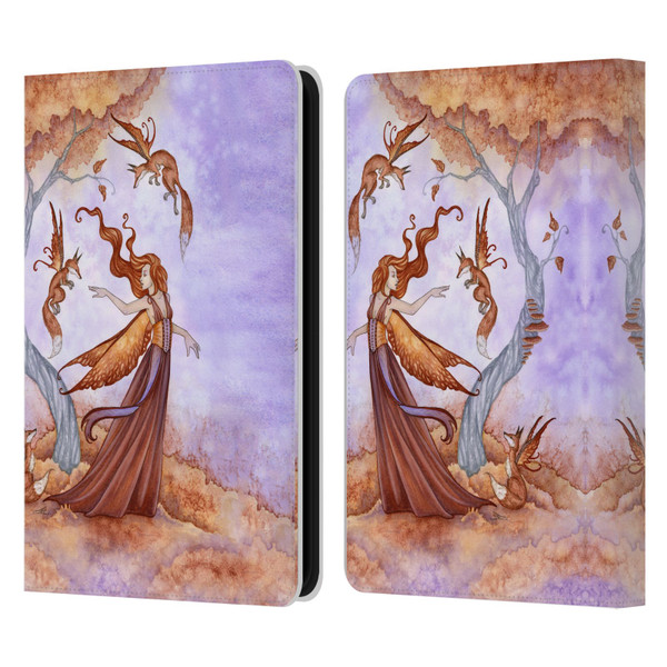 Amy Brown Lovely Fairies Autumn Companion Leather Book Wallet Case Cover For Amazon Kindle 11th Gen 6in 2022