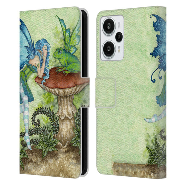 Amy Brown Pixies Frog Gossip Leather Book Wallet Case Cover For Xiaomi Redmi Note 12T