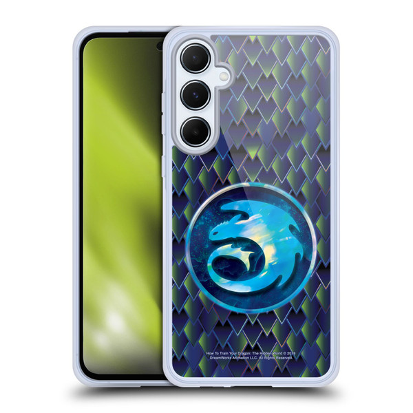 How To Train Your Dragon III Night And Light Night Dragonscale Pattern Soft Gel Case for Samsung Galaxy A55 5G
