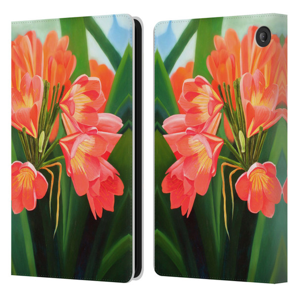 Graeme Stevenson Assorted Designs Flowers 2 Leather Book Wallet Case Cover For Amazon Fire 7 2022